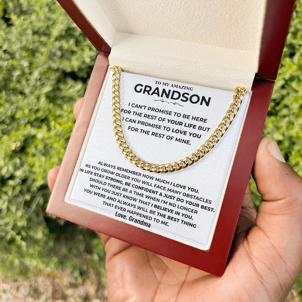 To My Amazing Grandson - Always Remember How Much I Love You - Cuban Link Chain