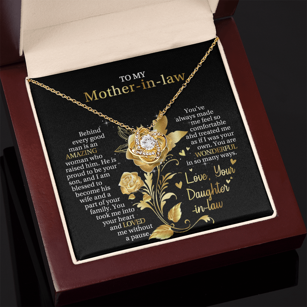 To My Mother-in-law - Love, The One Who Needs Till The End - Love Knot Necklace