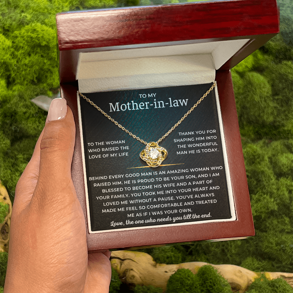 To My Mother-in-law - Love, The One Who Needs Till The End - Love Knot Necklace
