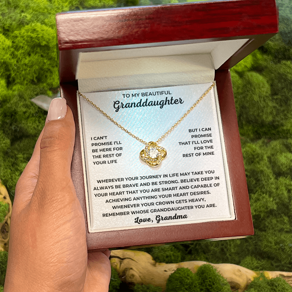 To My Granddaughter - I Can Promise That I'll Love For The Rest Of Mine - Love Knot Necklace