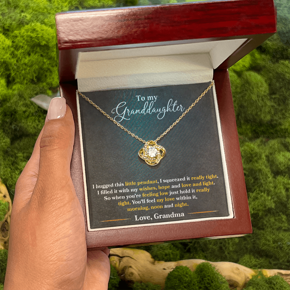 To My Granddaughter - I Love You Always And Forever - Love Knot Necklace