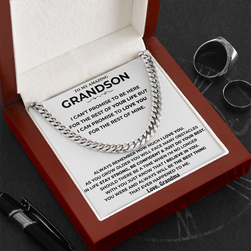 To My Amazing Grandson - Always Remember How Much I Love You - Cuban Link Chain
