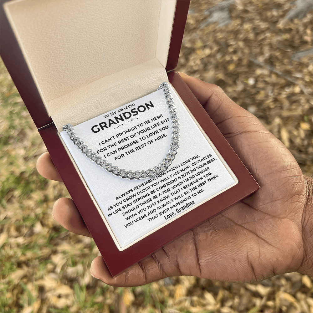To My Amazing Grandson - Always Remember How Much I Love You - Cuban Link Chain