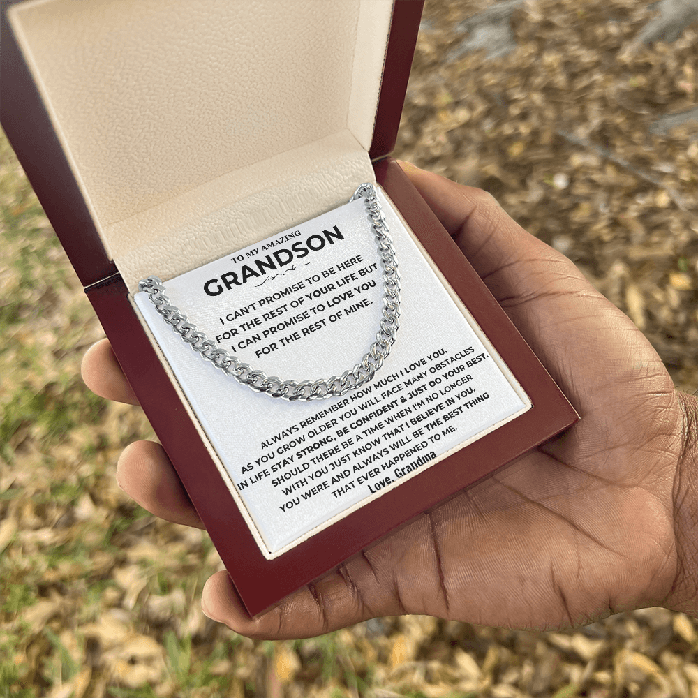 To My Amazing Grandson - Always Remember How Much I Love You - Cuban Link Chain