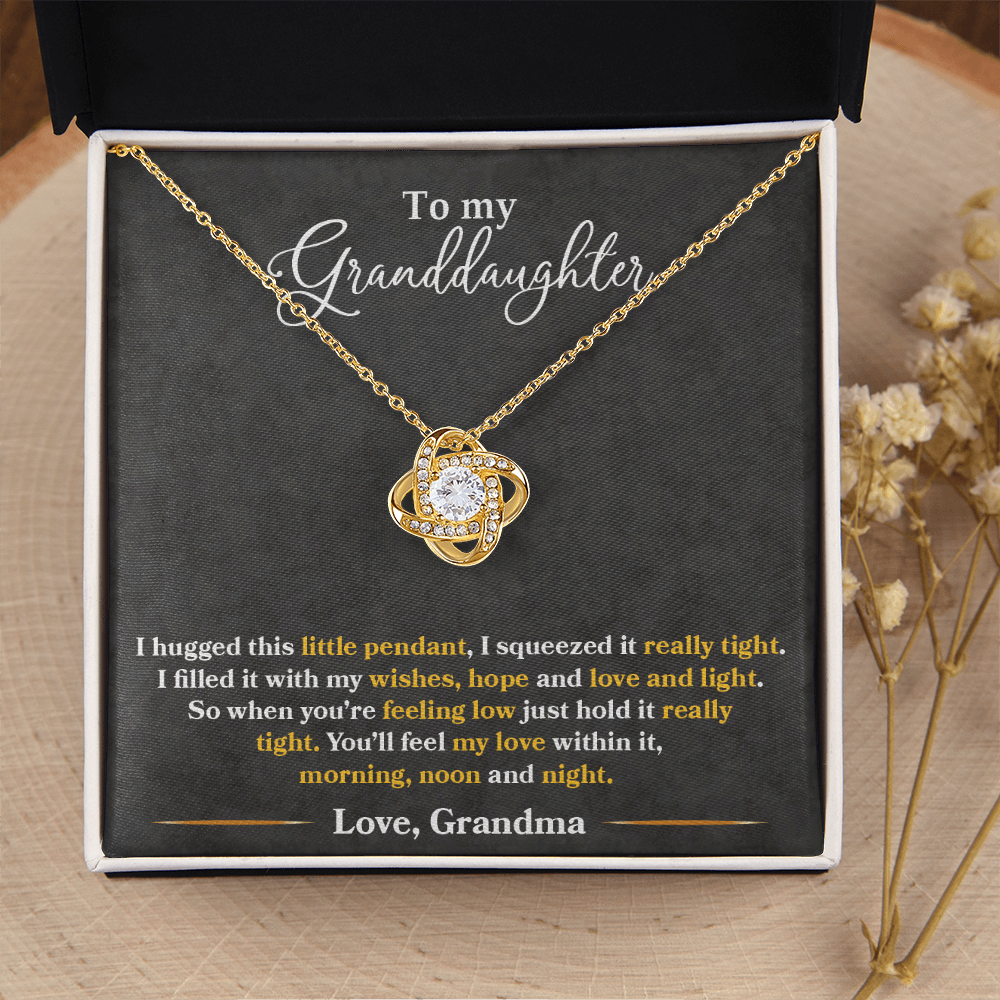 To My Granddaughter - I Love You Always And Forever - Love Knot Necklace