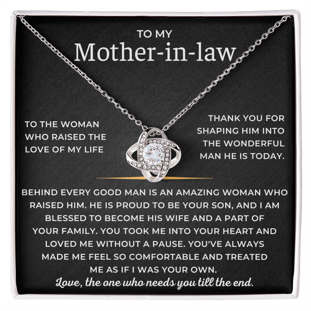 To My Mother-in-law - Love, The One Who Needs Till The End - Love Knot Necklace