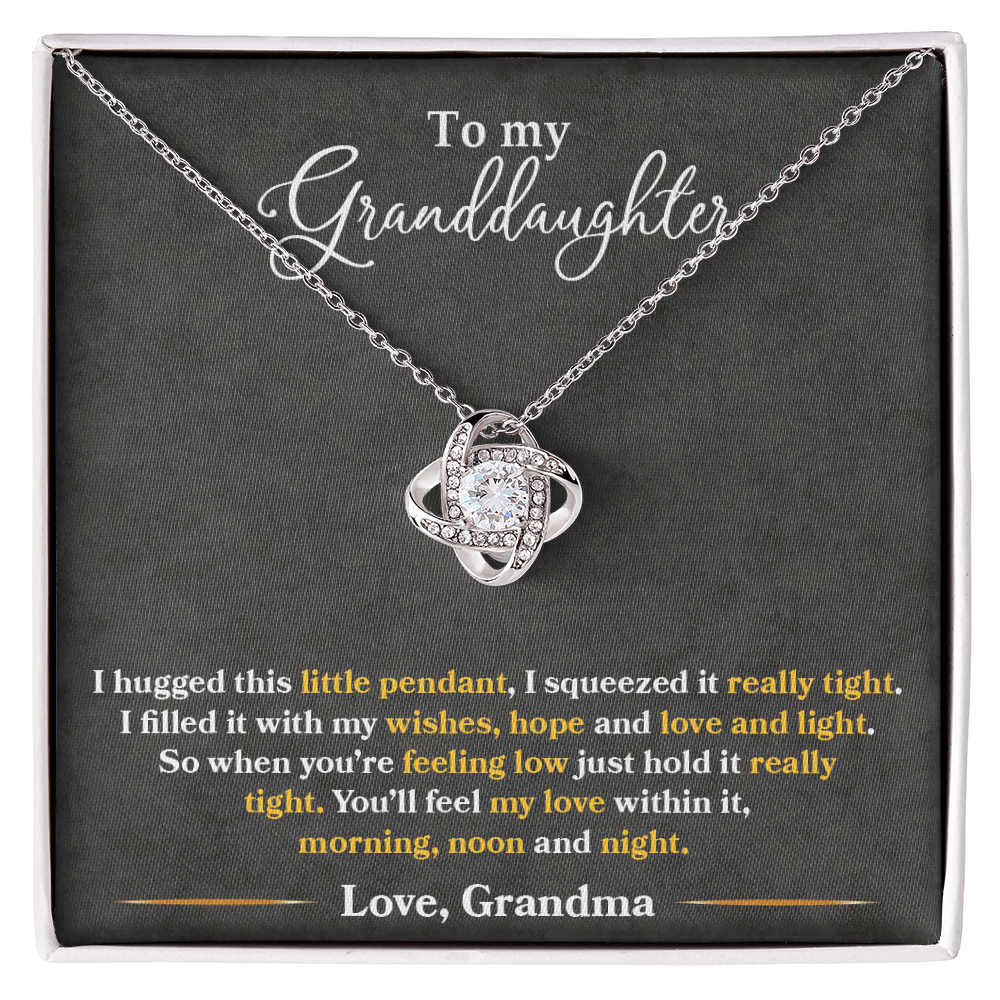 To My Granddaughter - I Love You Always And Forever - Love Knot Necklace