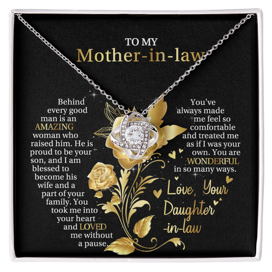 To My Mother-in-law - Love, The One Who Needs Till The End - Love Knot Necklace