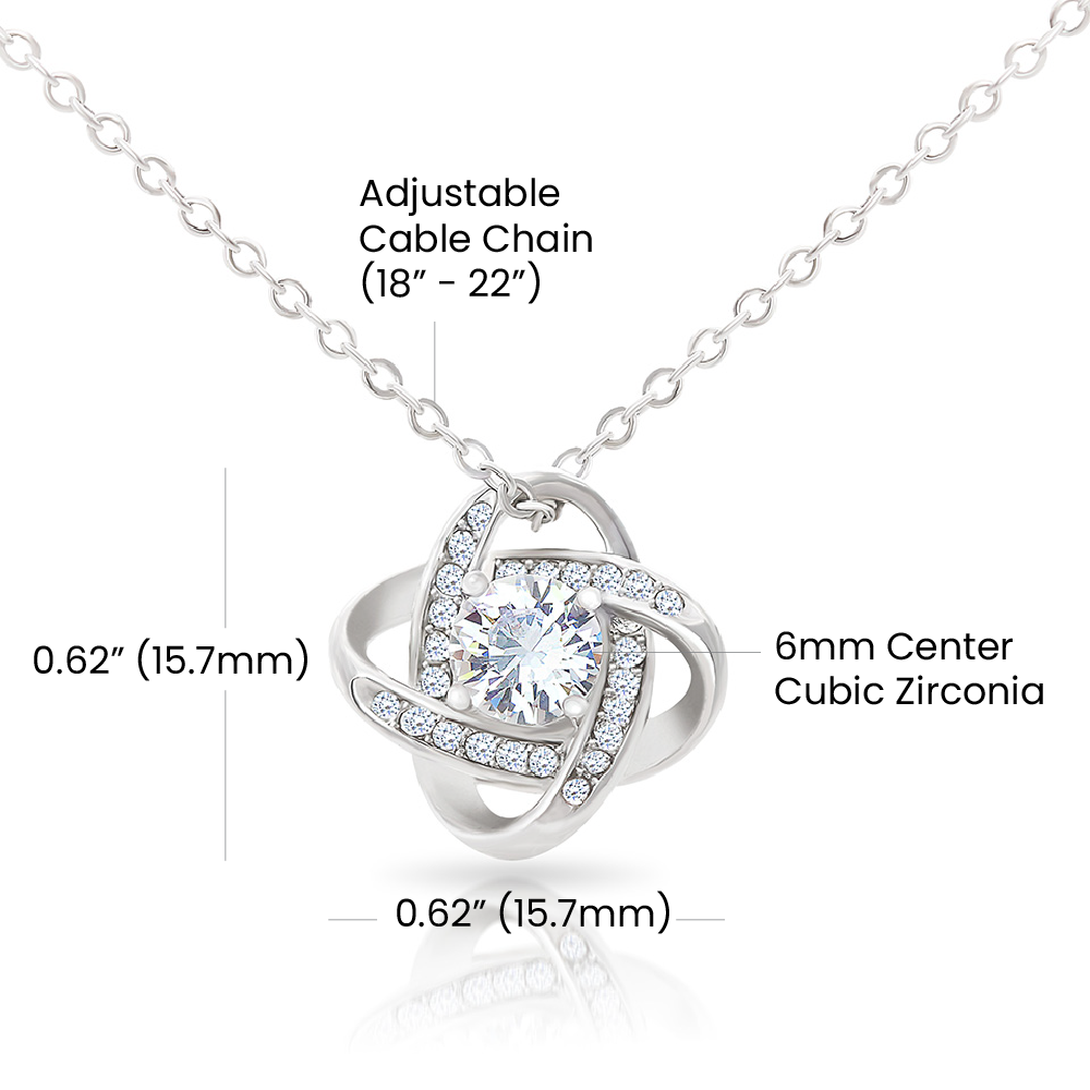 To My Bestie - A Friend Like You Is One Of The Best - Love Knot Necklace