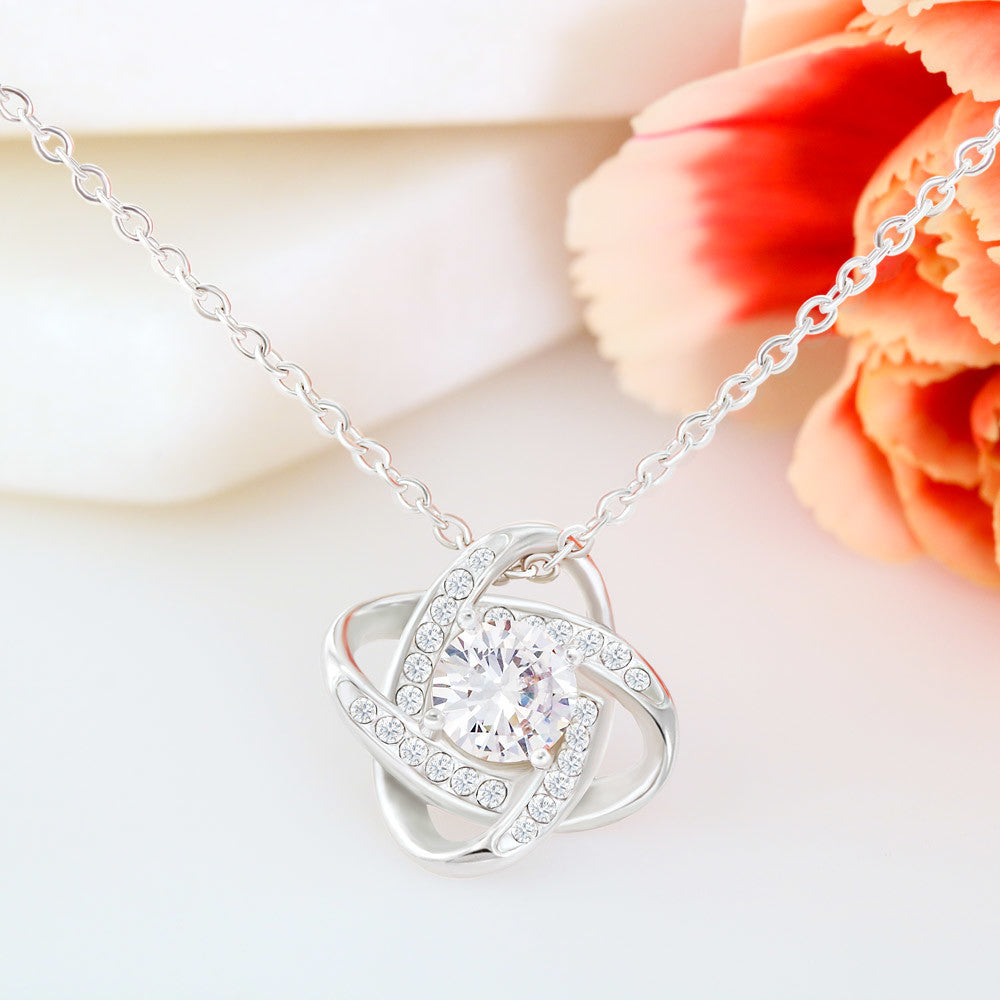 To My Bestie - A Friend Like You Is One Of The Best - Love Knot Necklace