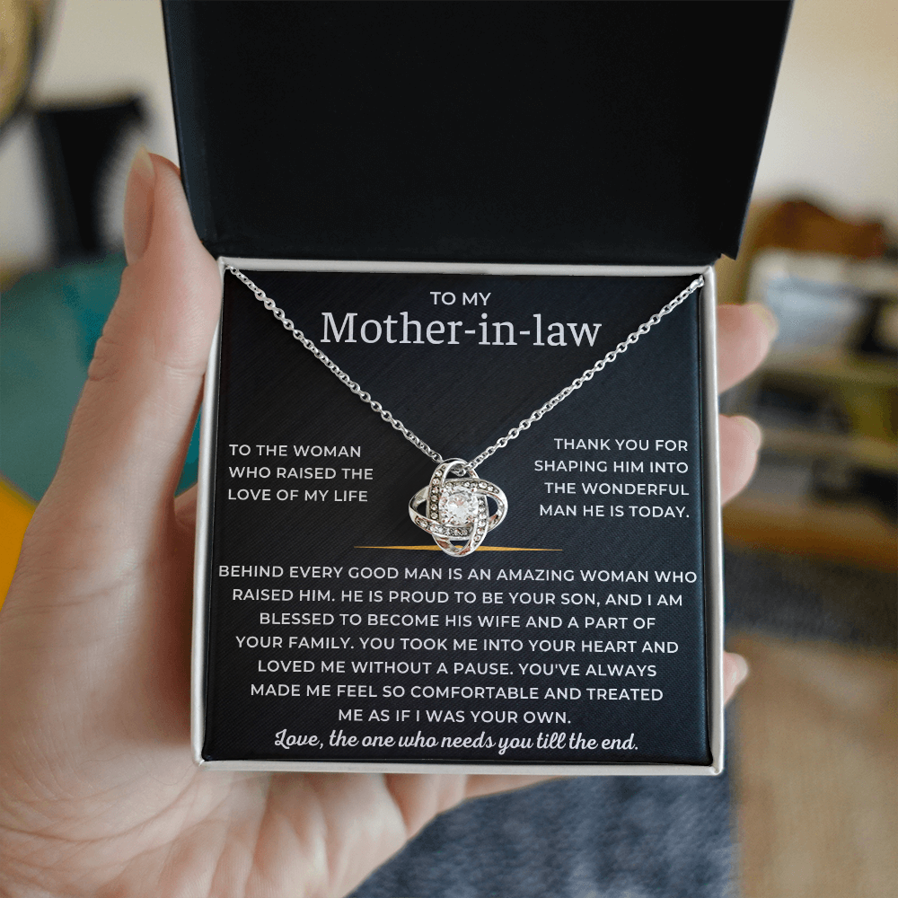 To My Mother-in-law - Love, The One Who Needs Till The End - Love Knot Necklace