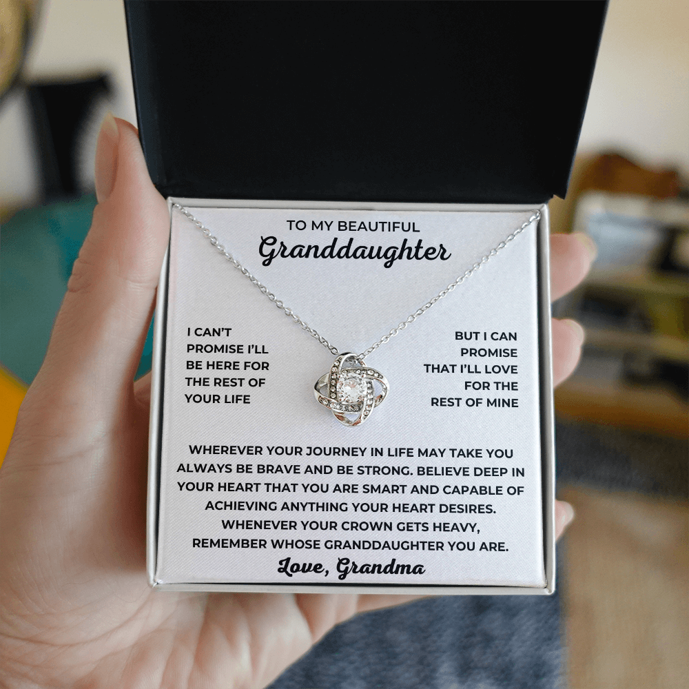 To My Granddaughter - I Can Promise That I'll Love For The Rest Of Mine - Love Knot Necklace