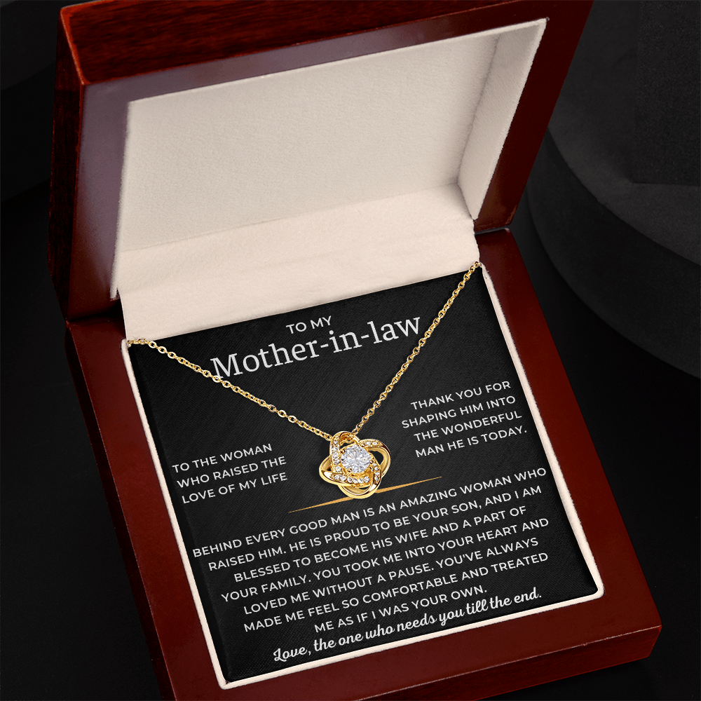 To My Mother-in-law - Love, The One Who Needs Till The End - Love Knot Necklace