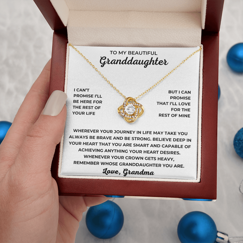 To My Granddaughter - I Can Promise That I'll Love For The Rest Of Mine - Love Knot Necklace
