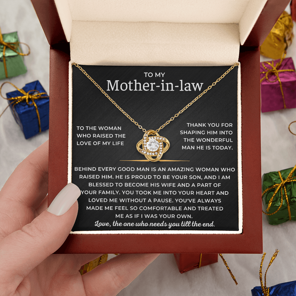 To My Mother-in-law - Love, The One Who Needs Till The End - Love Knot Necklace