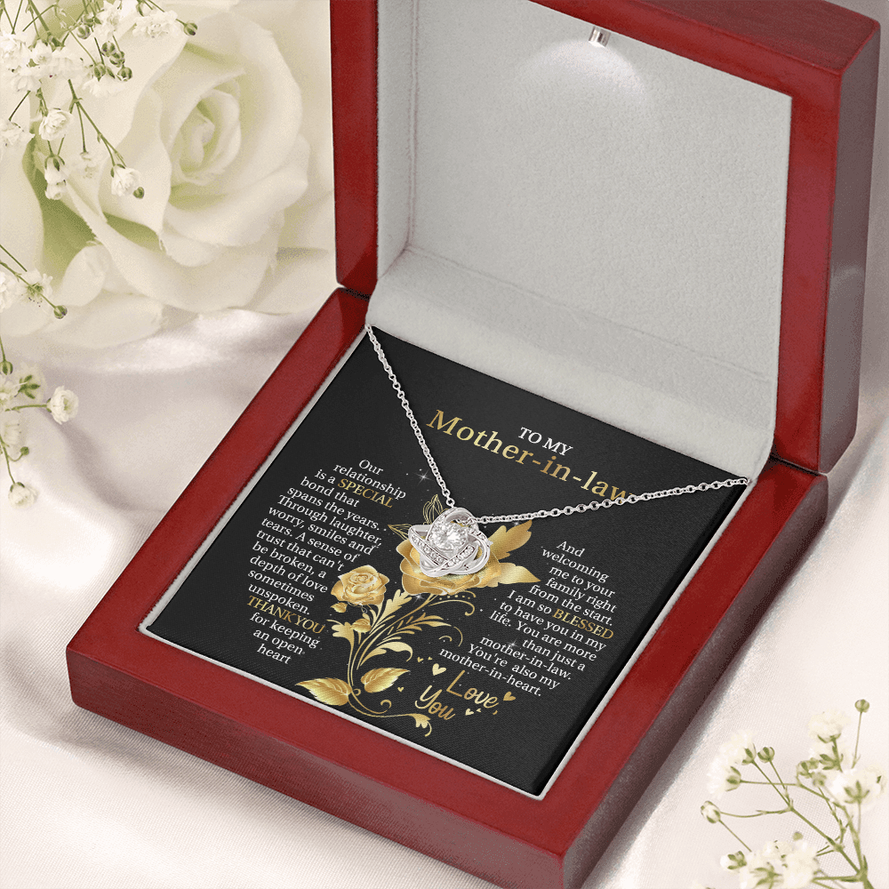 To My Mother-in-law - You're Also My Mother-in-heart - Love Knot Necklace
