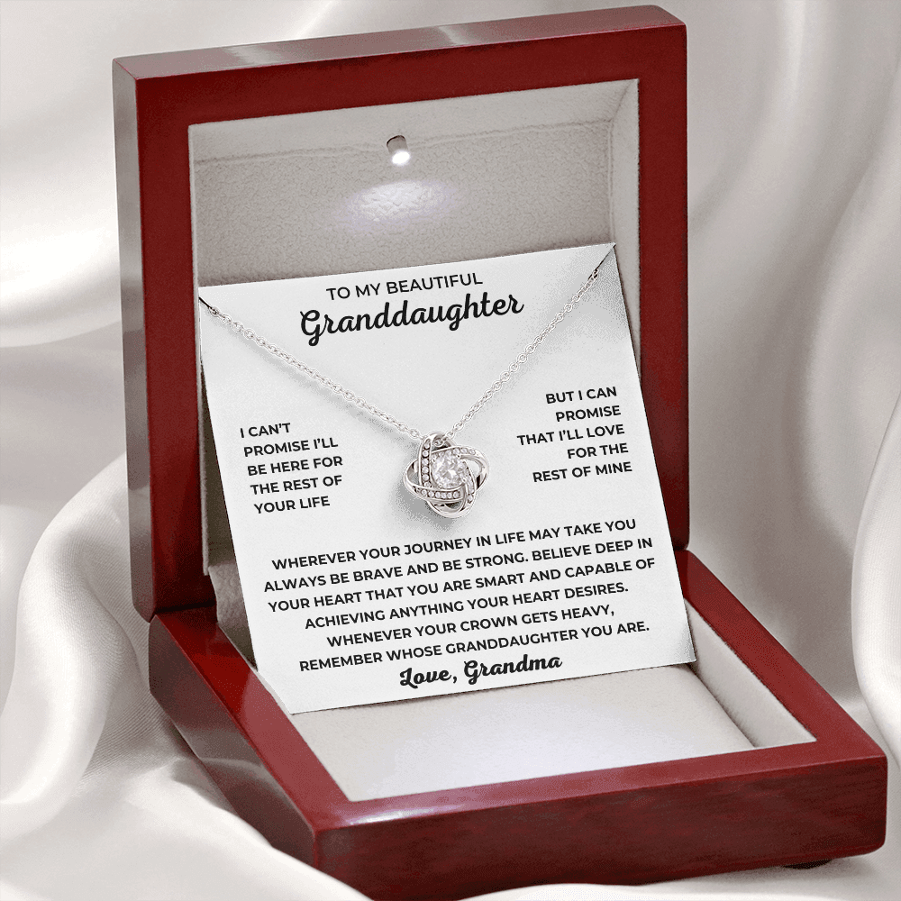 To My Granddaughter - I Can Promise That I'll Love For The Rest Of Mine - Love Knot Necklace