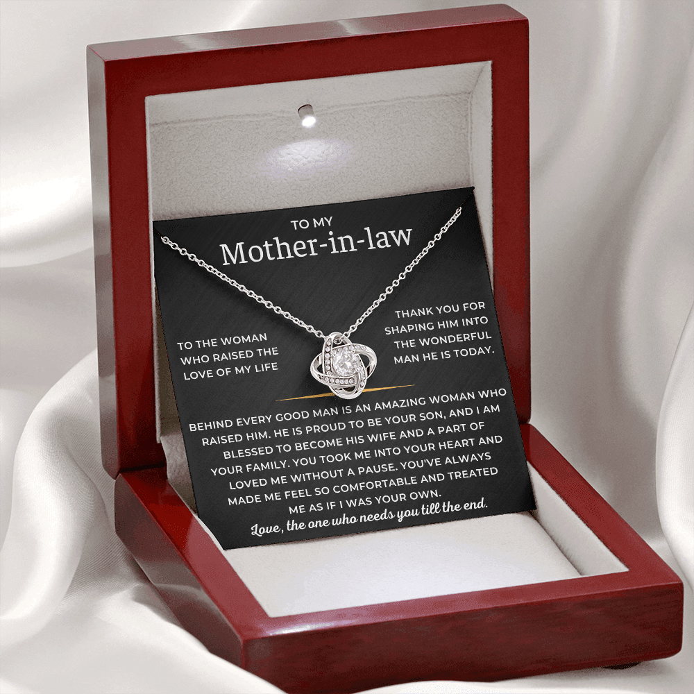 To My Mother-in-law - Love, The One Who Needs Till The End - Love Knot Necklace