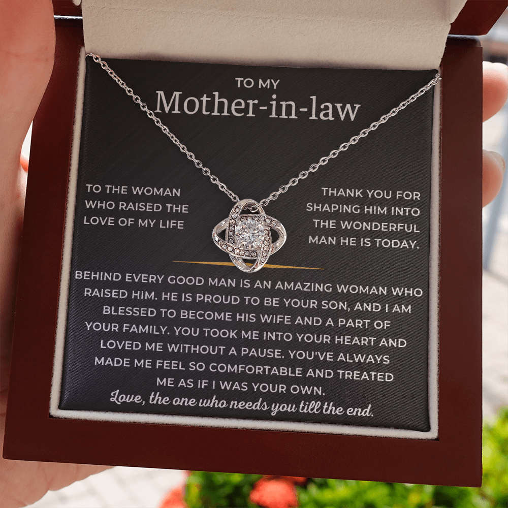 To My Mother-in-law - Love, The One Who Needs Till The End - Love Knot Necklace