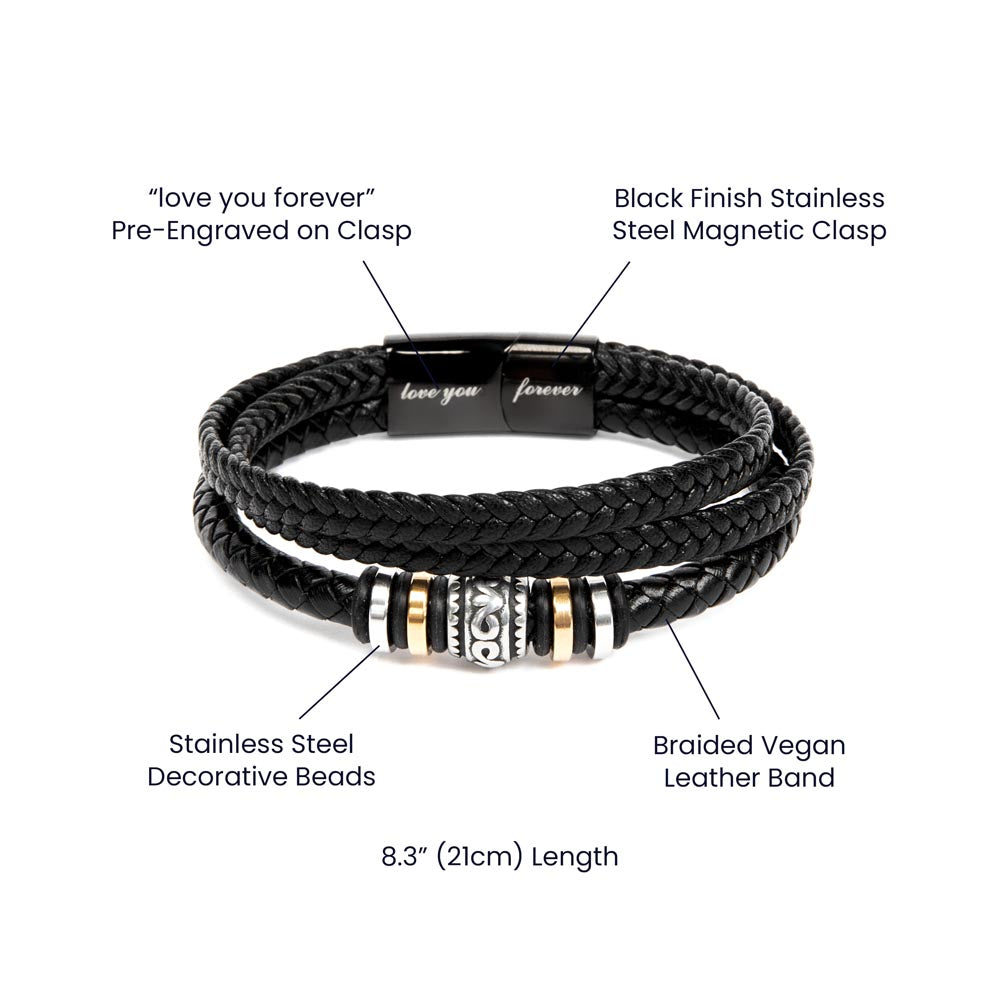 To My Man - Love, The One Who Needs You Till The End - Love You Forever Bracelet