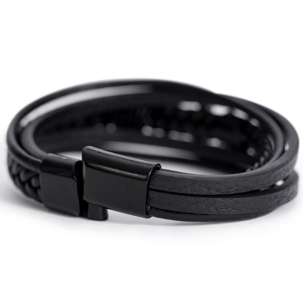 To My Man - Love, The One Who Needs You Till The End - Men's Cross Bracelet
